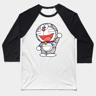 TAKASHI MURAKAMI DORAEMON IN THE FIELD OF FLOWERS Baseball T-Shirt